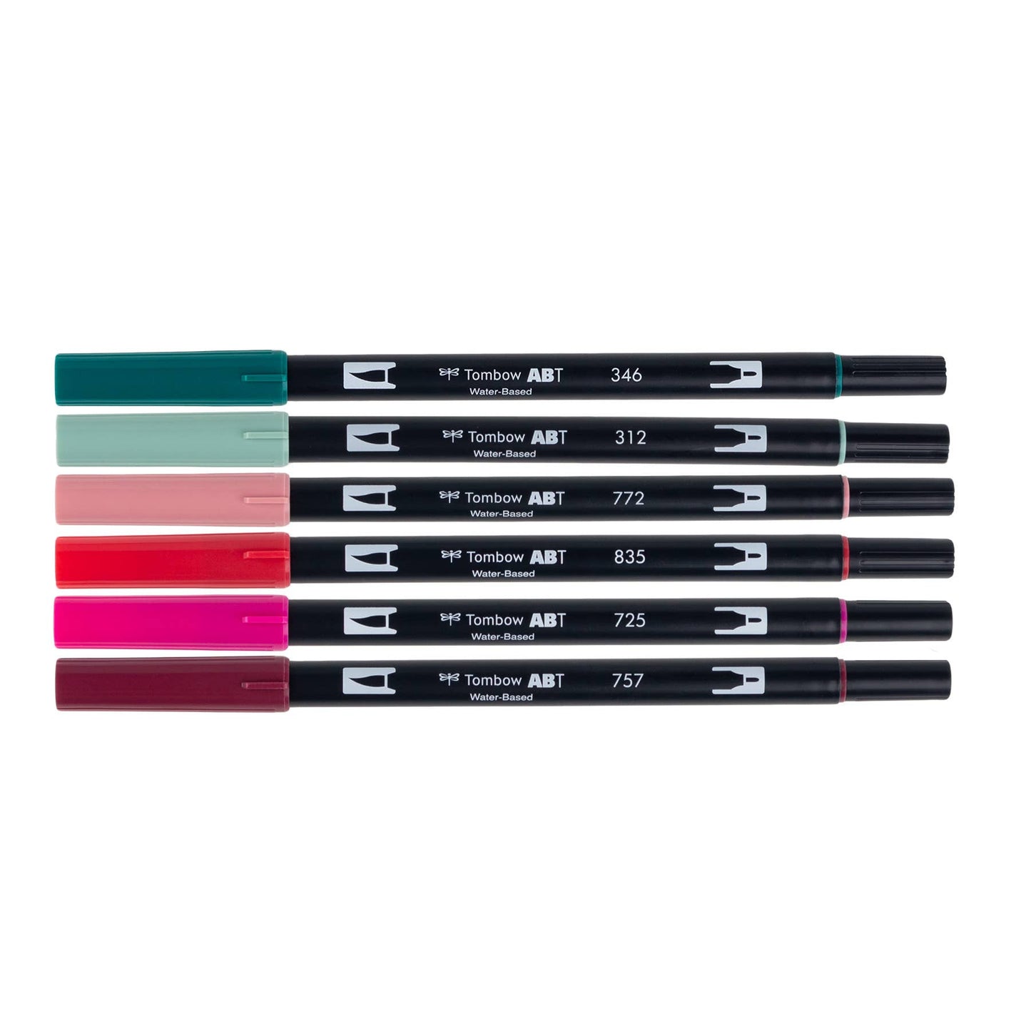 Dual Brush Pen Art Markers, Very Berry, 6-Pack