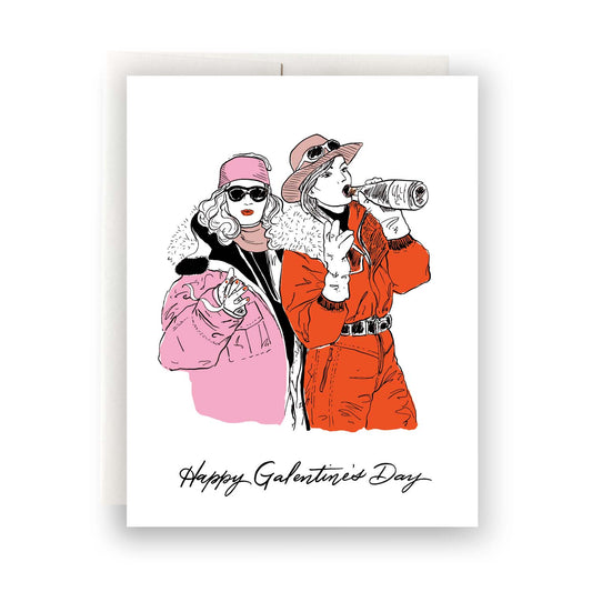 Galentine’s Day card celebrating friendship - ideal for honoring close friends on Valentine’s Day