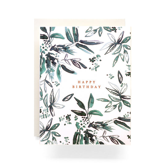 Charming birthday card featuring beautiful watercolor fauna perfect for a fun and cheerful celebration