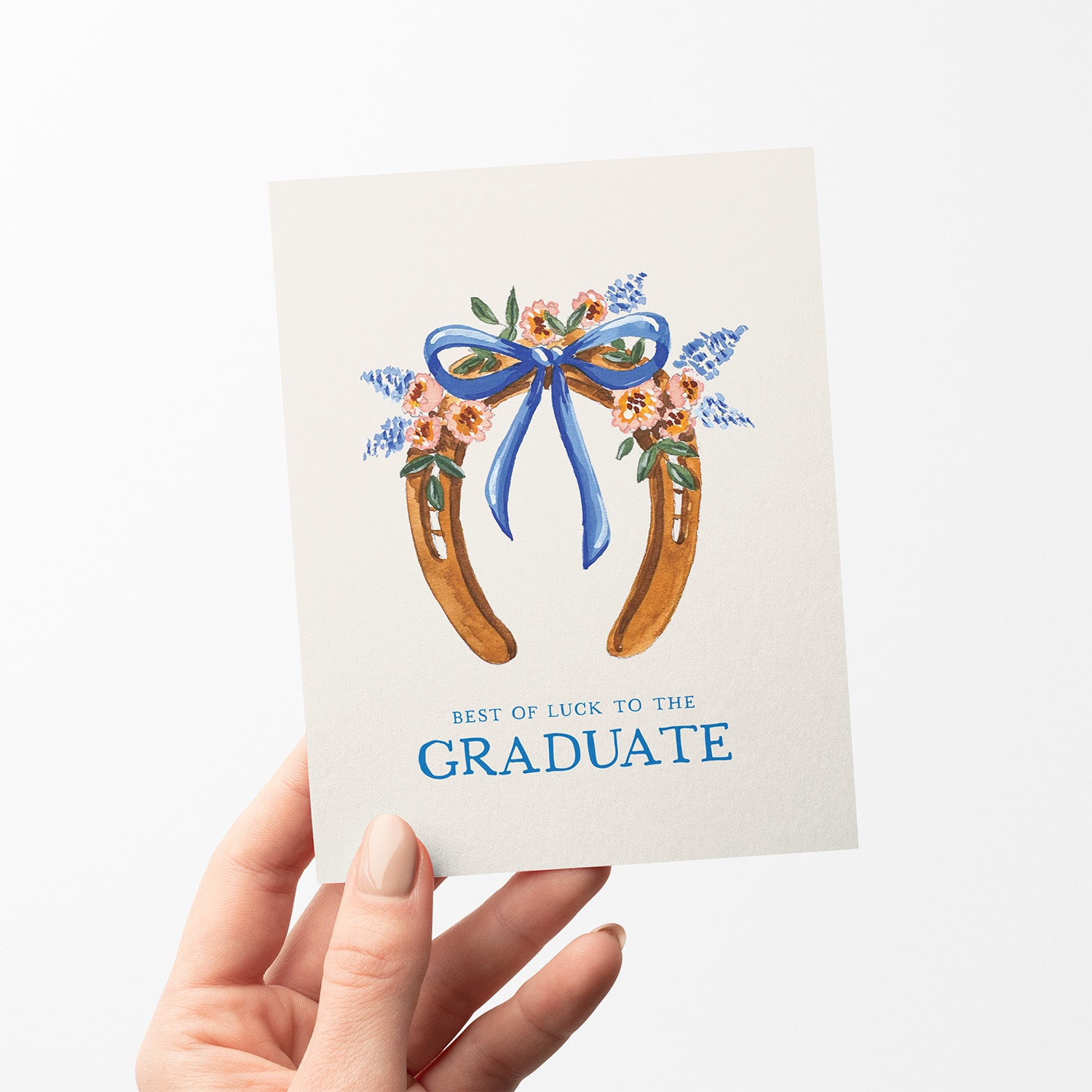 grad u ate card Horseshoe Graduate A2 Greeting Card