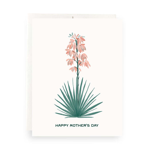 Yucca Blooms Mother's Day card featuring beautiful yucca flowers, perfect for celebrating moms who love desert blooms.