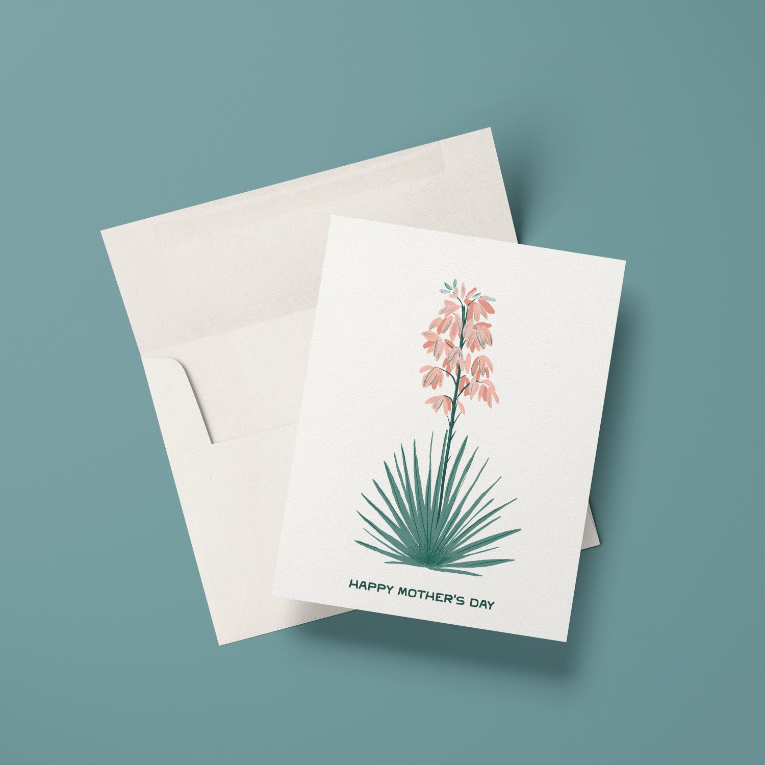 Yucca Blooms Mother's Day card featuring beautiful yucca flowers, perfect for celebrating moms who love desert blooms.