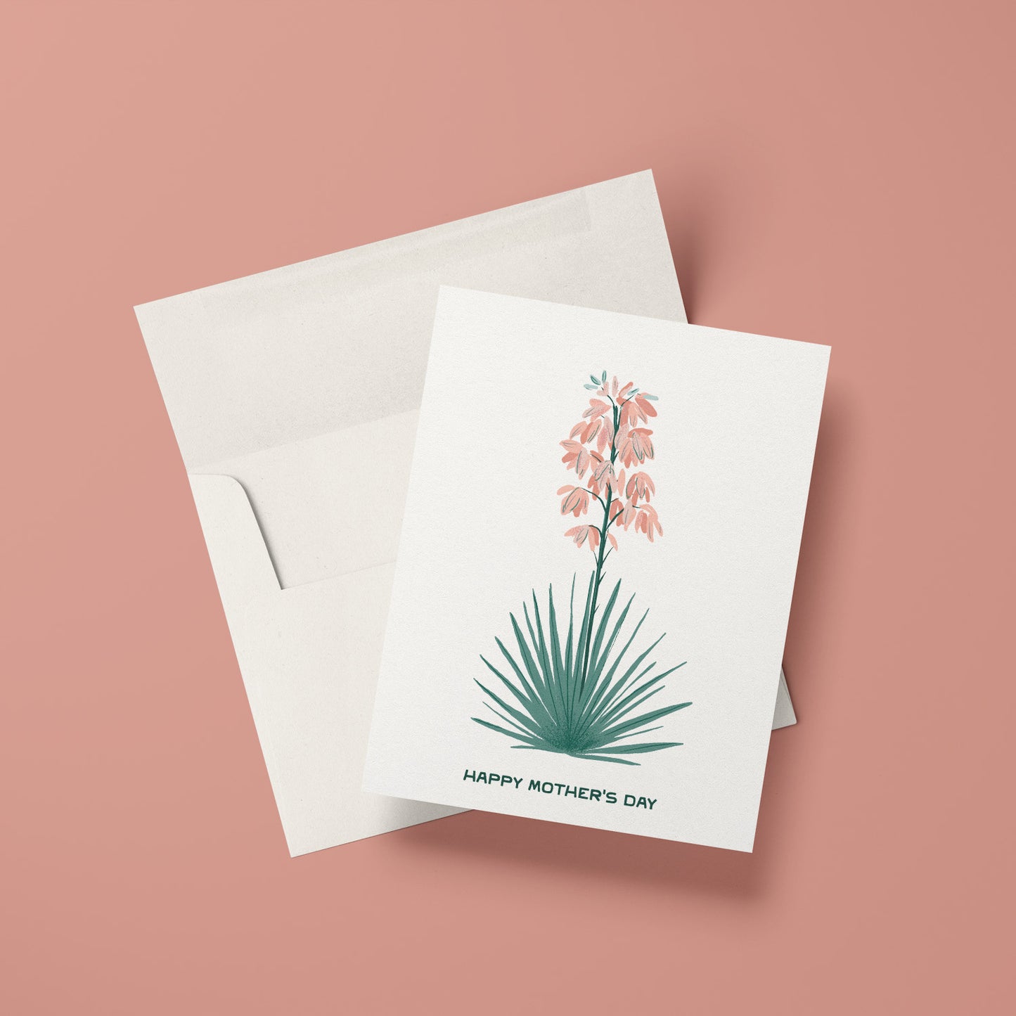 Yucca Blooms Mother's Day card featuring beautiful yucca flowers, perfect for celebrating moms who love desert blooms.