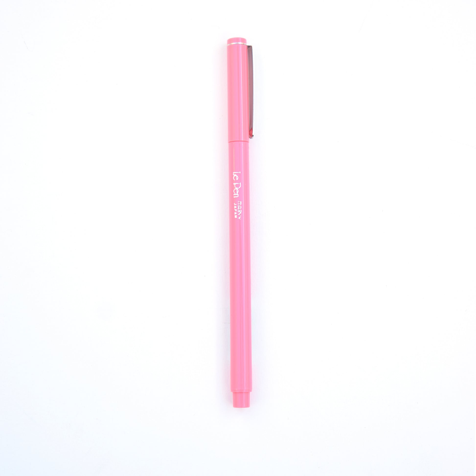 Le Pen Coral Pink - bright coral pink ink pen, fine tip for detailed writing, ideal for planners, sketchbooks, and colorful notes.