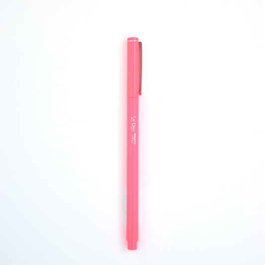 Le Pen Fluorescent Pink - bold pink ink fine-tip pen, ideal for highlighting, journaling, and making notes pop with bright color