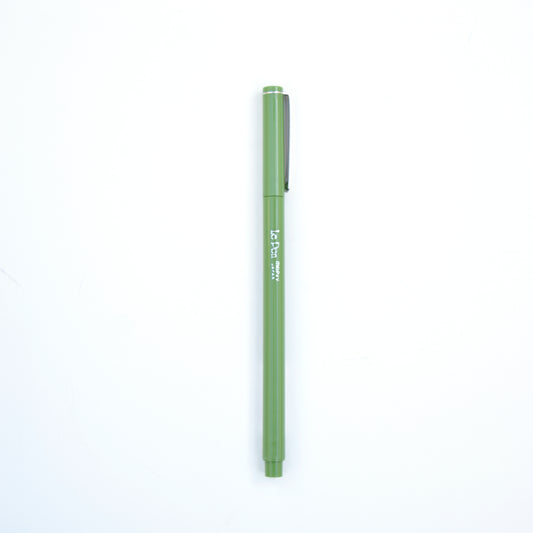 Le Pen Olive Green - earthy olive green fine-tip pen, ideal for nature-inspired designs, sketchbooks, and note-taking