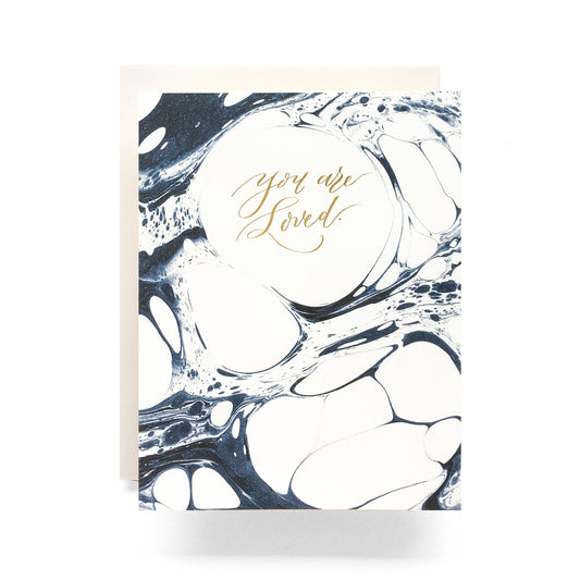 Marble You Are Loved card with elegant design - ideal for showing love and appreciation.