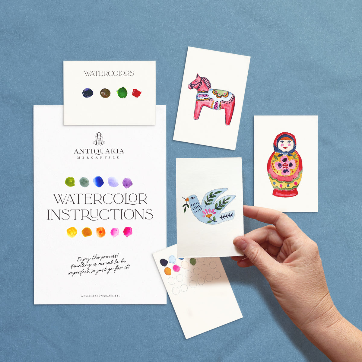 Antiquaria Mini Watercolor Kit: Scandinavian Folk
