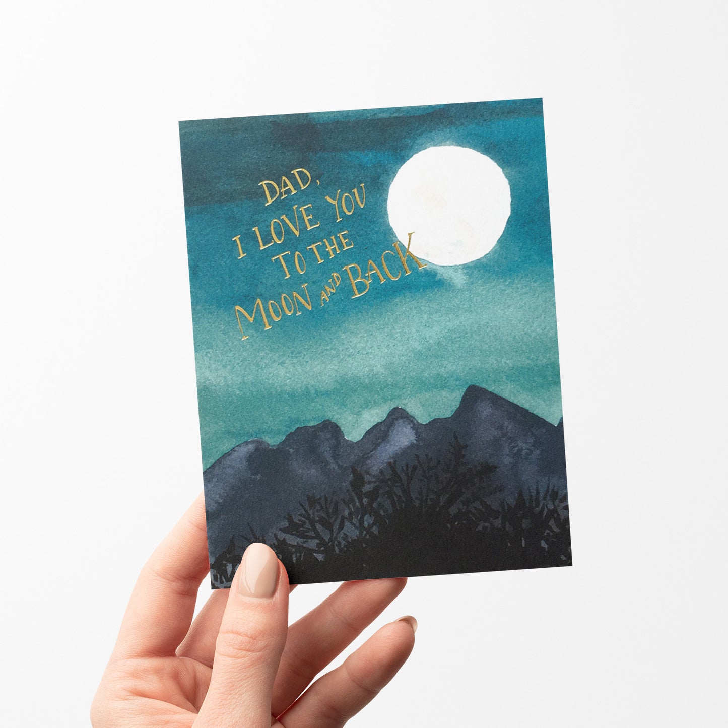 Dad Moon Greeting Card