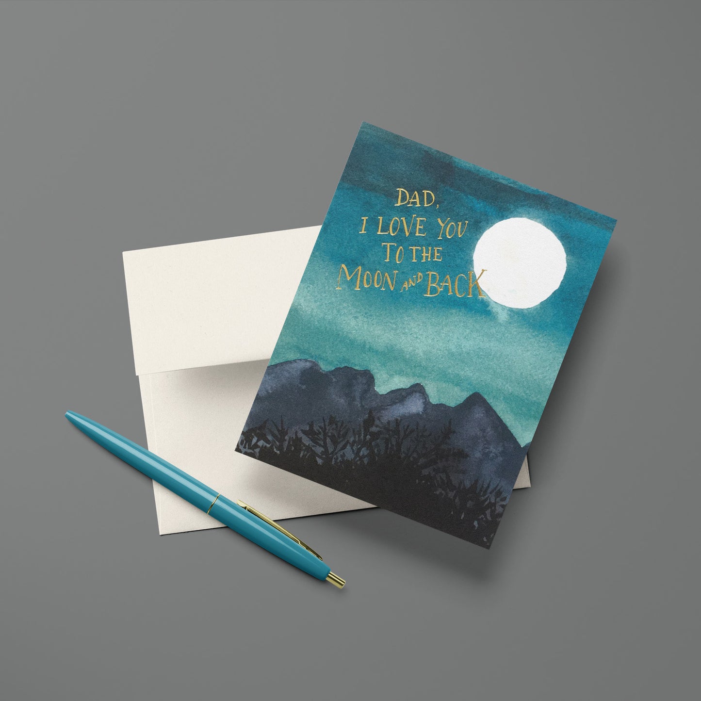 Dad Moon Greeting Card