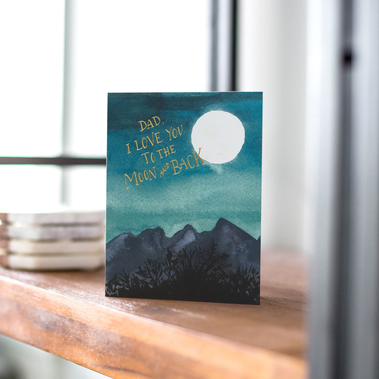 Dad Moon Greeting Card