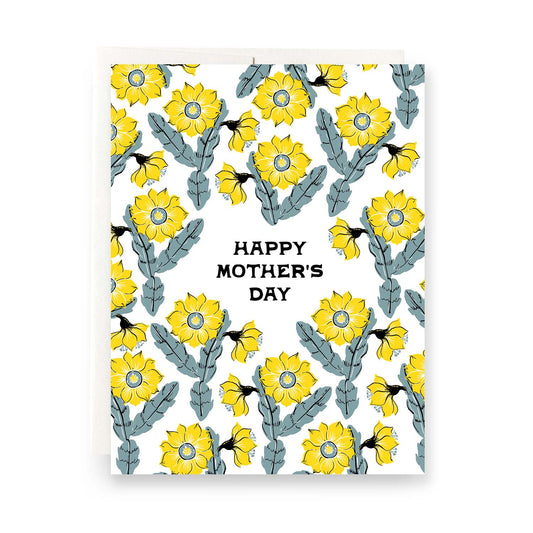 Orchid Cactus Mother's Day card with a unique orchid cactus design, perfect for moms who love botanical art.