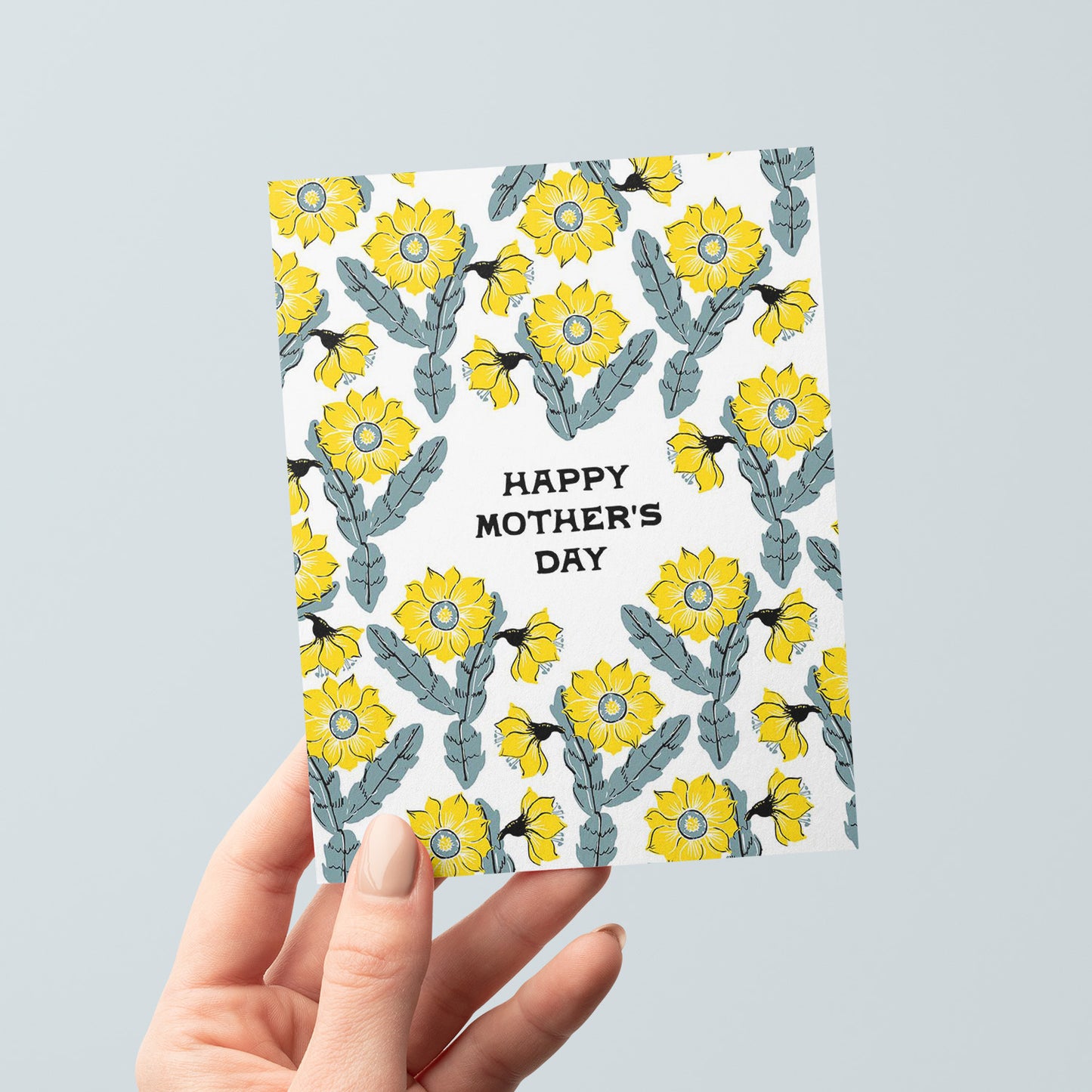 Orchid Cactus Mother's Day card with a unique orchid cactus design, perfect for moms who love botanical art.