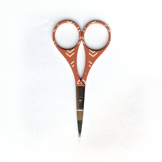 Colorful Embroidery Scissor- Coral with Stripes