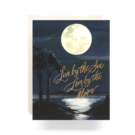 Sea and Moon card with serene ocean and moon design - perfect for expressing deep emotions