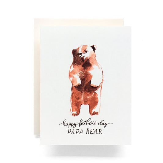 Papa Bear card with a cute bear illustration, perfect for celebrating Father’s Day with a warm and playful touch.