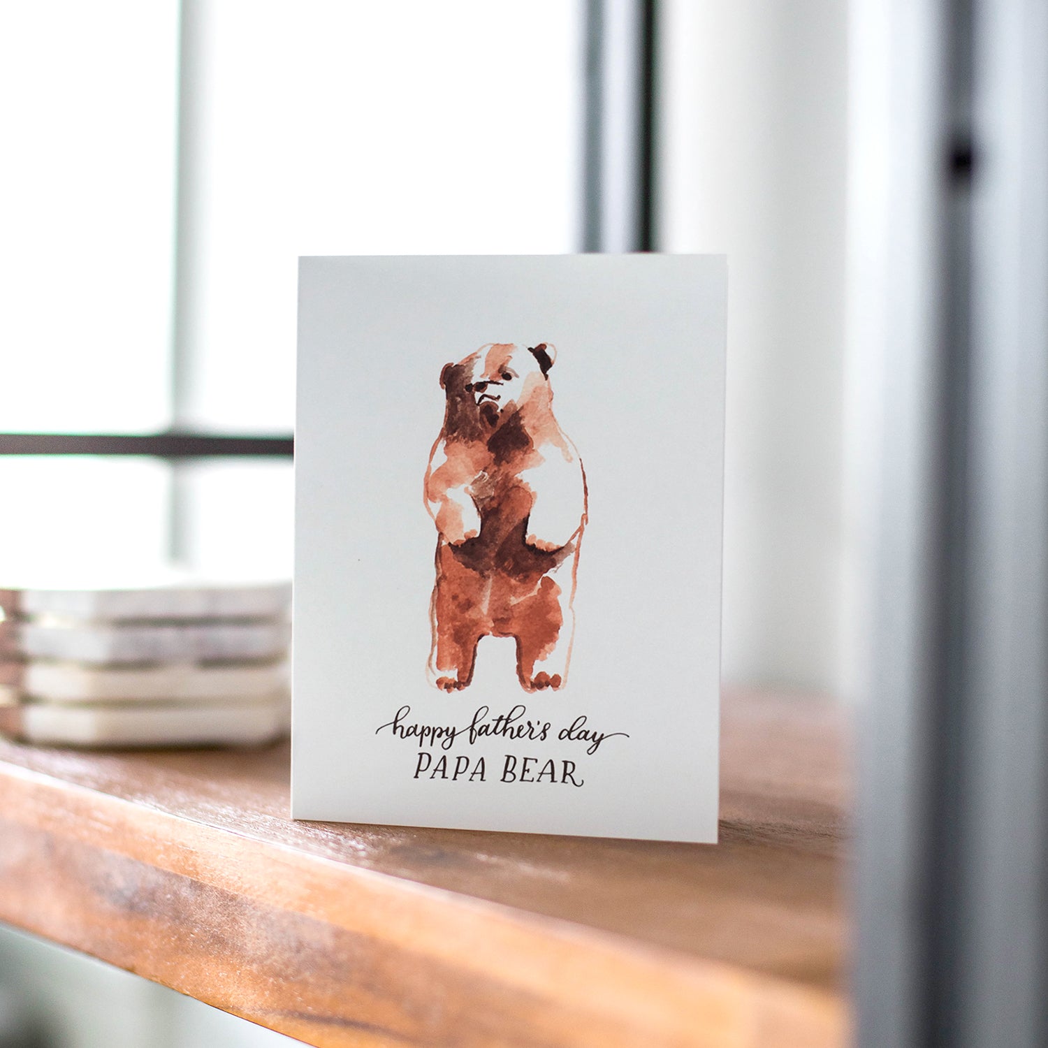 Papa Bear card with a cute bear illustration, perfect for celebrating Father’s Day with a warm and playful touch.