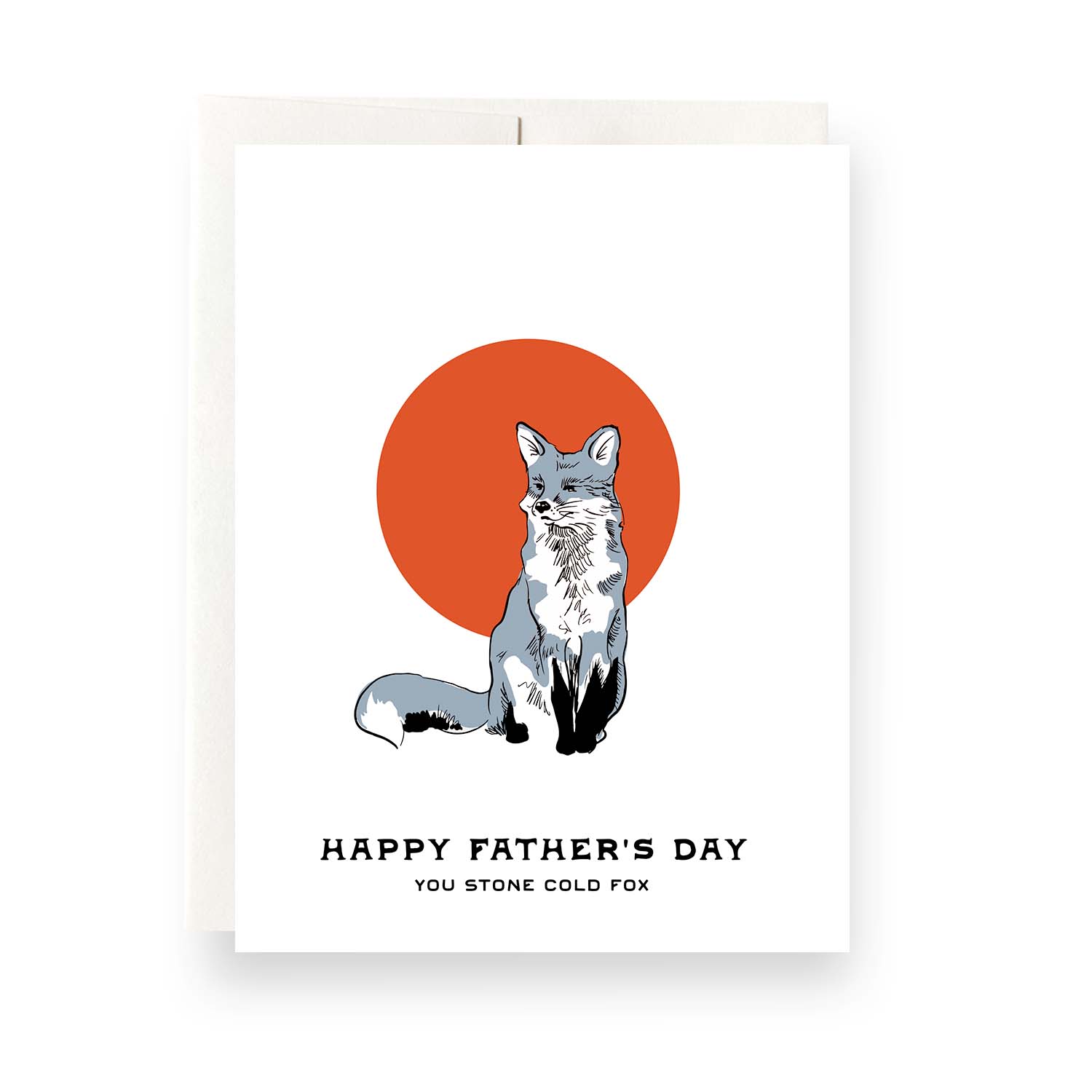 Fox Father's Day card featuring a woodland animal theme, great for fathers who enjoy wildlife and nature.