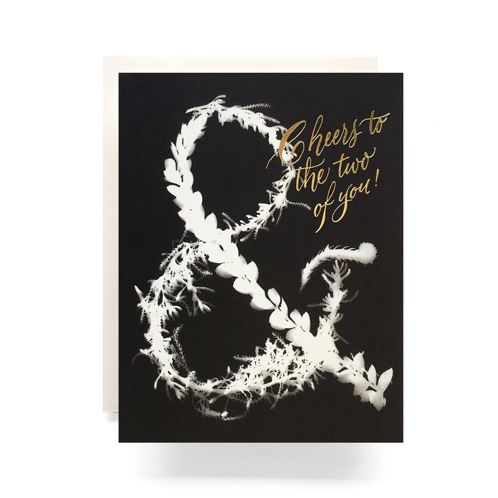 Surprint Ampersand card with a stylish ampersand design - great for anniversaries and partnerships.