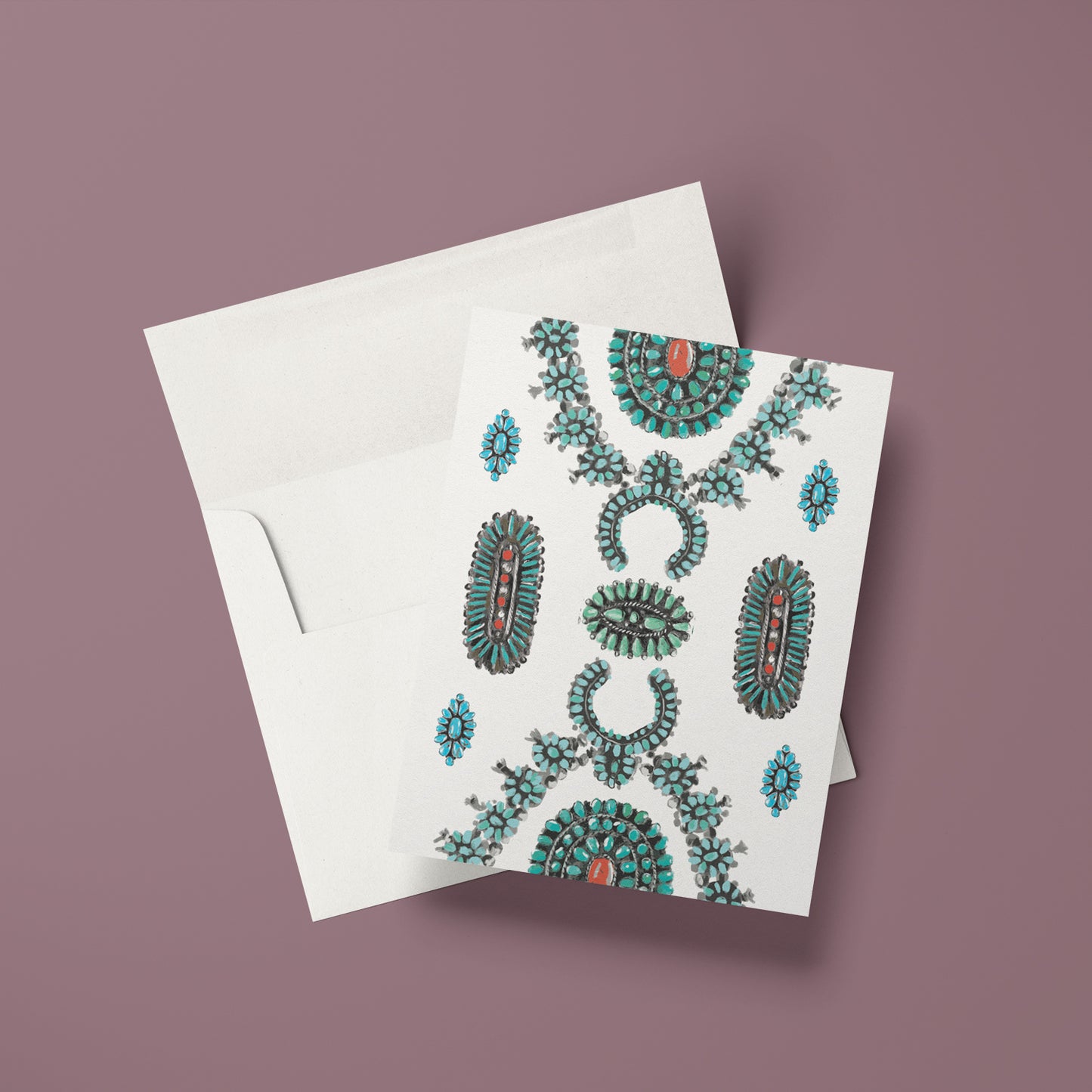 Blank Card: Turquoise Jewelry