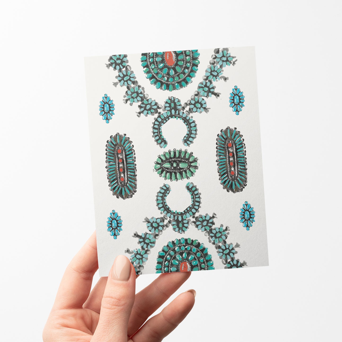 Blank Card: Turquoise Jewelry