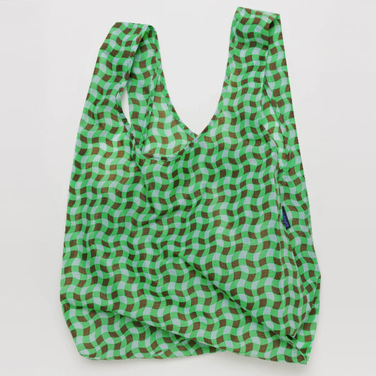 Green Wavy Gingham Baggu