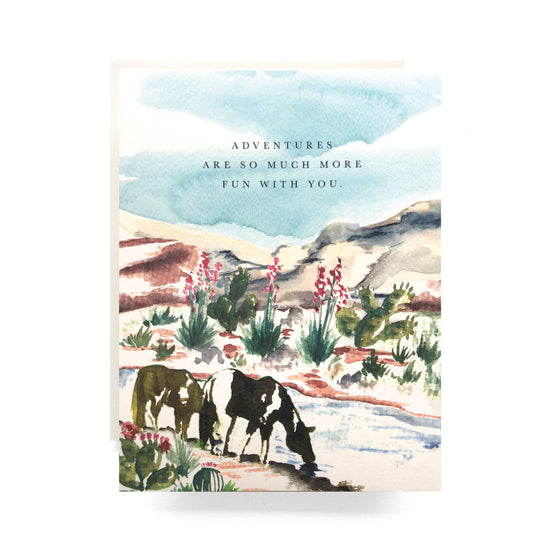 Wild Horse Adventure card featuring a spirited horse - ideal for adventurous love and romance.