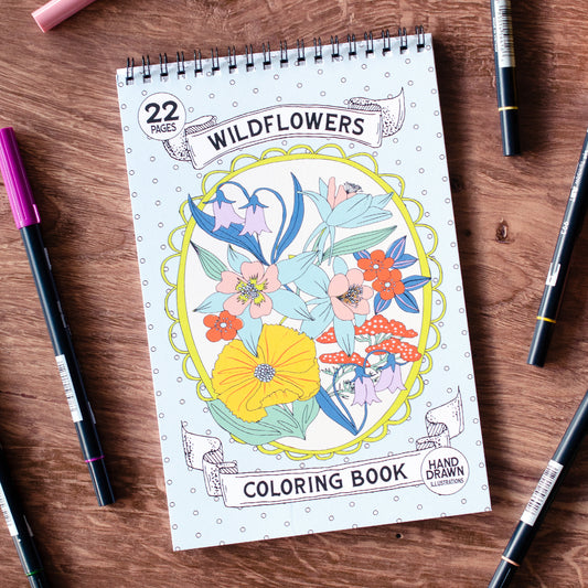 Antiquaria Wildflowers Premium Coloring Book