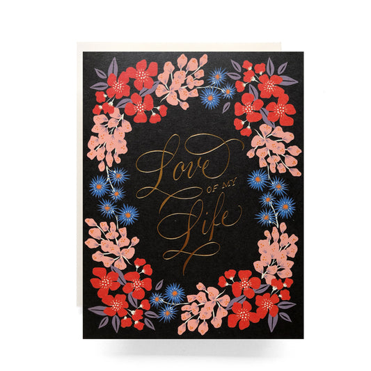 Wildflowers Love of My Life card with floral design - perfect for expressing deep, enduring love.